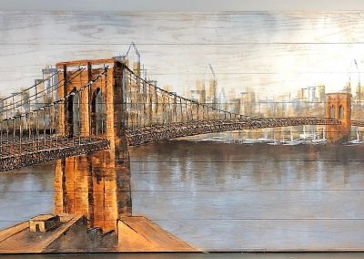 Peinture à l’huile sur bois | Pont de Brooklyn