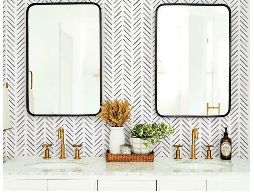 Papier peint | Painted Herringbone