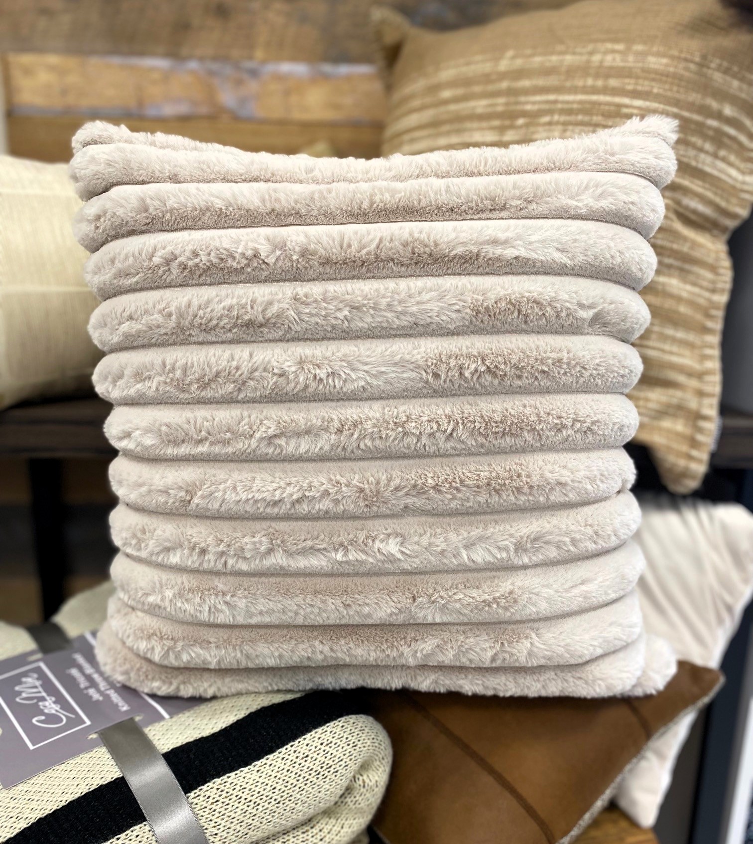 Coussins peluche – automne